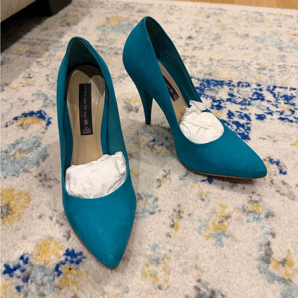 Steven By Steve Madden Teal Heels
